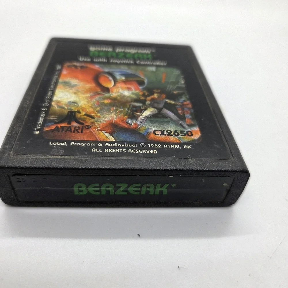 Berzerk Atari 2600 CX2650 Vintage 1982 Video Game Cartridge Tested Works